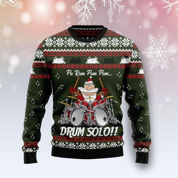 Drum Solo Ugly Christmas Sweater | For Men &amp; Women | Adult | US1433