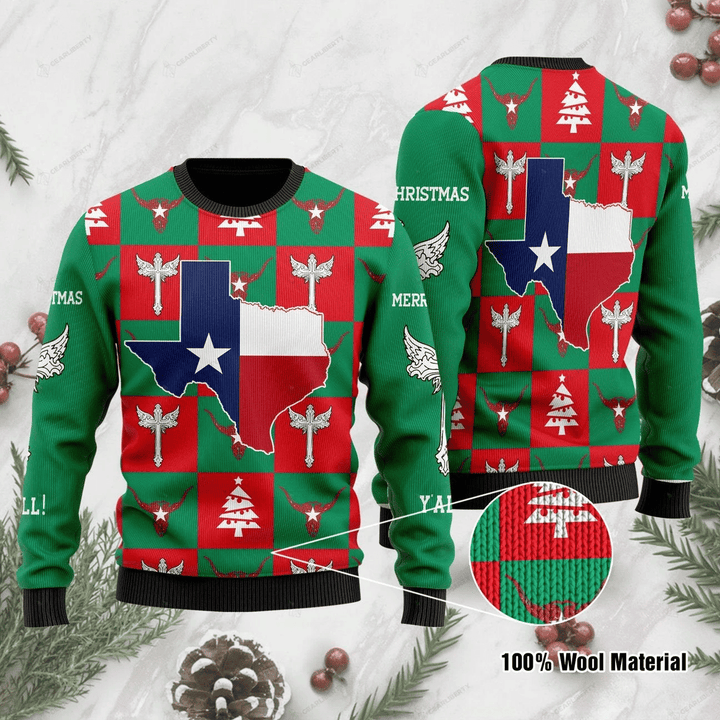 Texas Ugly Christmas Sweater | For Men &amp; Women | Adult | US1082