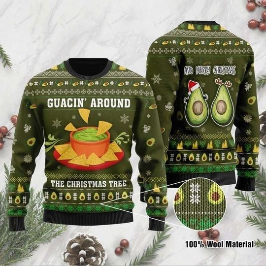 Guacin Around The Christmas Tree Ugly Christmas Sweater | For Men &amp; Women | Adult | US1193