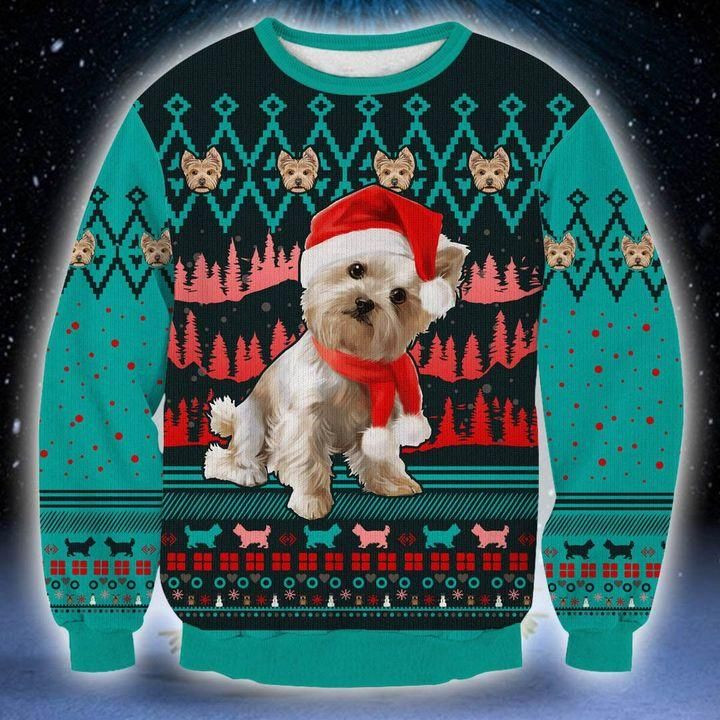 Yorlshire Terrier Ugly Christmas Sweater | For Men &amp; Women | Adult | US1947