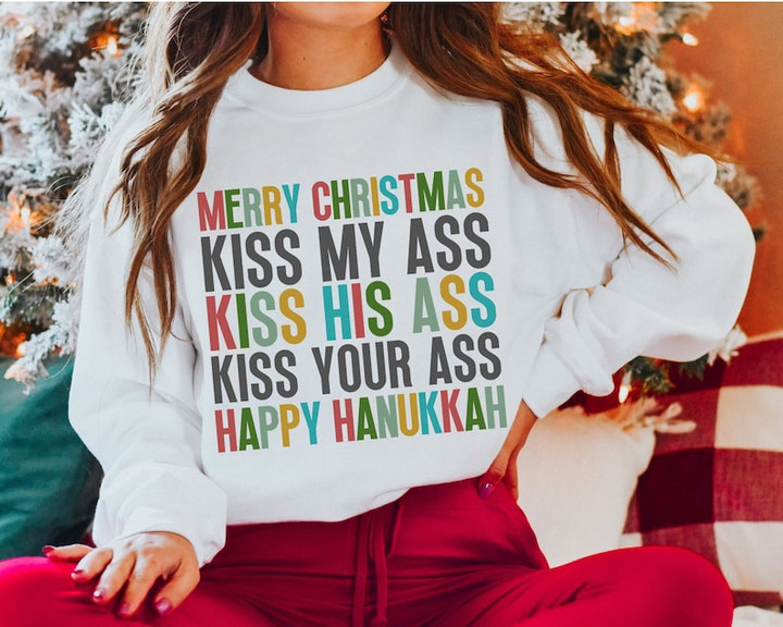 Funny Christmas Sweatshirt, Funny Holiday Shirt, Holiday Gift For Him, Christmas Crewneck Pullover, Ugly Christmas Sweater, Festive Sweater