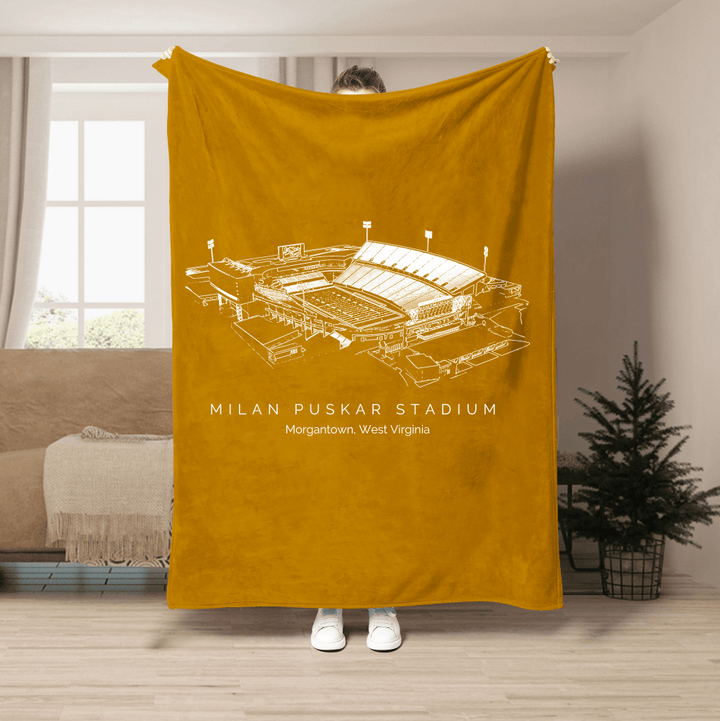 Milan Puskar Stadium - West Virginia Mountaineers football, College Football Blanket