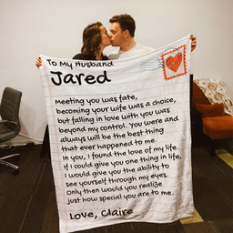 All Over Prints Personalized Giant Love Letter for Husband - Comfy Blanket - SS323