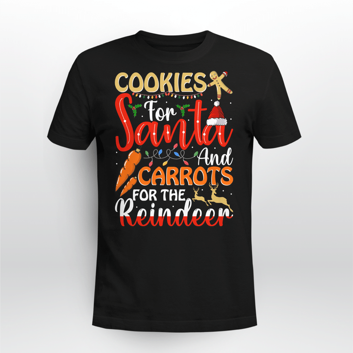 Cookies for Santa and Carrots for The Reindeer Christmas Shirt