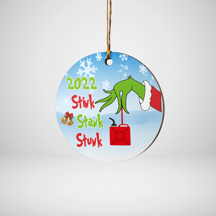 2022 Stink Stank Stunk Christmas Ornaments, 2022 Gasoline Increase Xmas Decorations Ornament