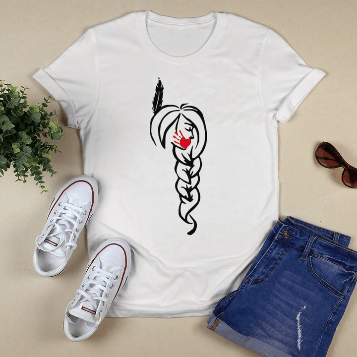 NATIVE SISTER FEATHER WHITE T SHIRT