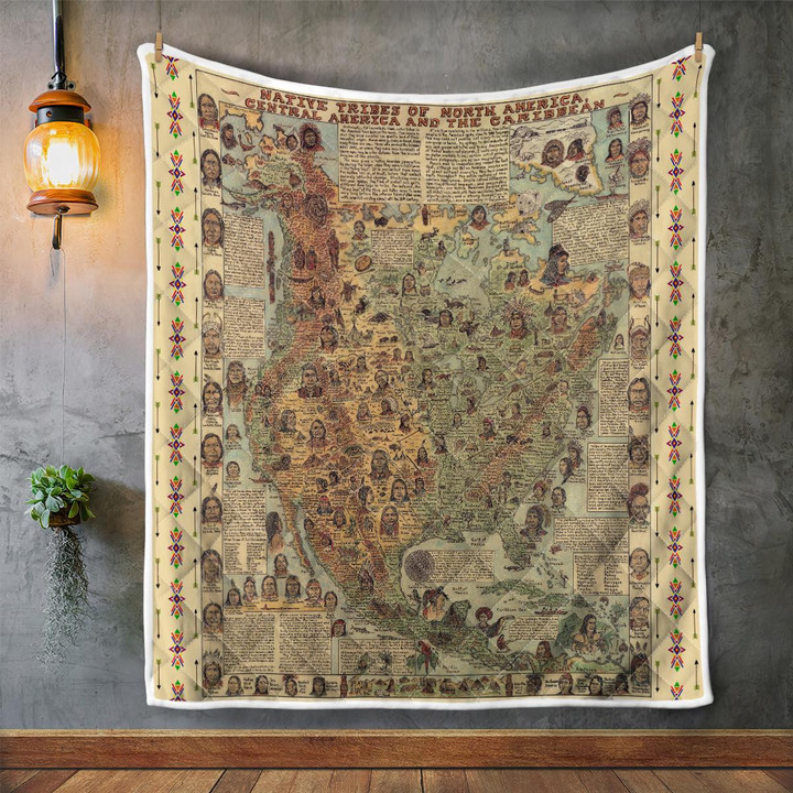 Native Tribes Of North America Map Quilt
