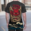 AOP T-shirt | Samurai Oni Mask and Snake | Training T-shirt | Samurai T-shirt