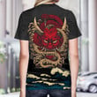 AOP T-shirt | Samurai Oni Mask and Snake | Training T-shirt | Samurai T-shirt