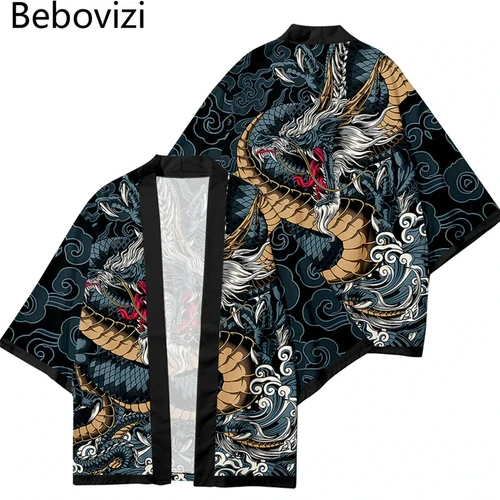 Japanese Ancient Warrior Apparels Asian Traditional Grey Yukata Robe Summer  Festival Male Clothing