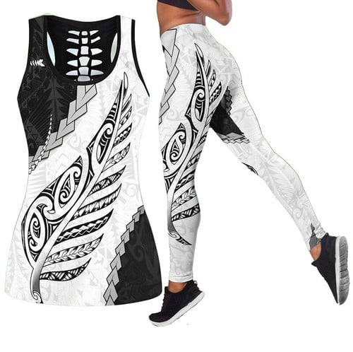 3D Aotearoa Maori New Zealand Combo Outfit Print Sleeveless Tank Top and Leggings Ladies Witch Print Plus Size Tops Vest XS-8XL