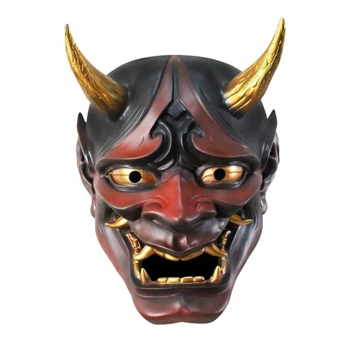 Samurai Mask | Halloween Japanese Color Bonjour Noh Kabuki Demon Mask Hundred Ghosts Night Out Resin Ghost Samurai Props Prom Party Mask