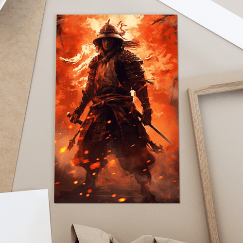 [Exclusive] - Portrait Poster - Samurai Warrior Artwork 08 - The Samurai Poster - Premium Artwork for Room Deco - Home & Living Decoration Accessories