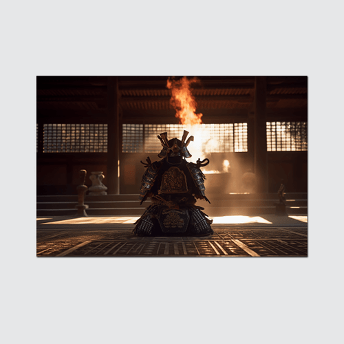 Landscape Poster - Samurai Armor Artwork - Samurai Poster - Home & Living Decoration Accessories