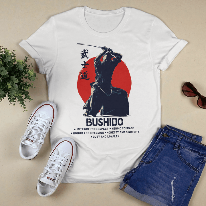 Special Design | The Seven Virtues of Bushido | Samurai Vintage T-shirt