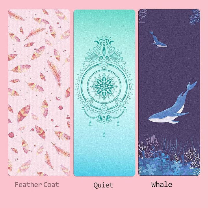 Personalized pattern suede Natural Rubber tapete Yoga Mat Environmental protection, fitness Mat Yoga pilates Yoga supplies