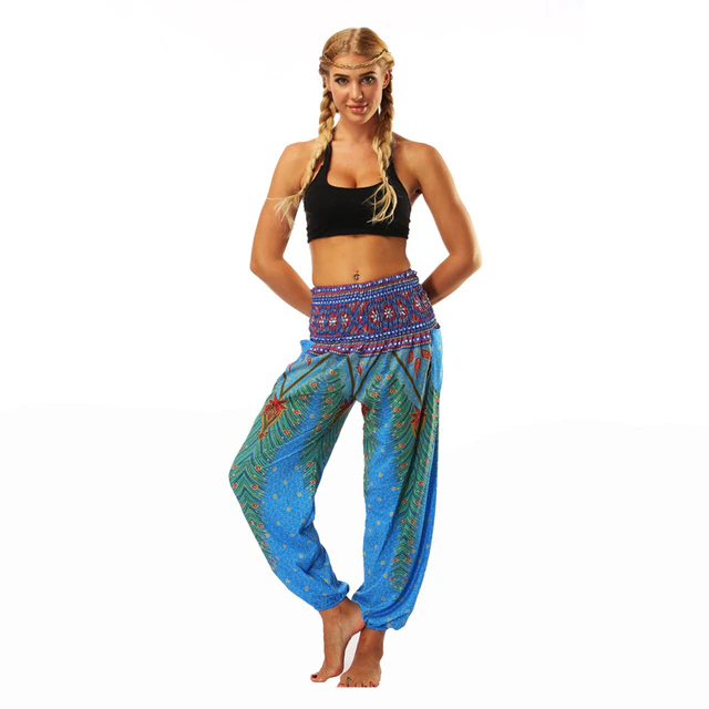 Yoga Pants Women Boho Hippie Harem Pantalones De Mujer Spodnie Damskie High Waist Baggy Pantalon Taille Haute Pour Femme Zumba