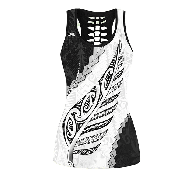 3D Aotearoa Maori New Zealand Combo Outfit Print Sleeveless Tank Top and Leggings Ladies Witch Print Plus Size Tops Vest XS-8XL