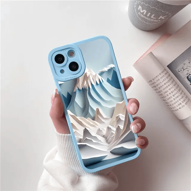 Landscape Printing Phone Case For iPhone 14 11 12 13 Pro Max 7 8 Plus SE 2020 XS X XR Creative Mountains Soft Silicone Covers