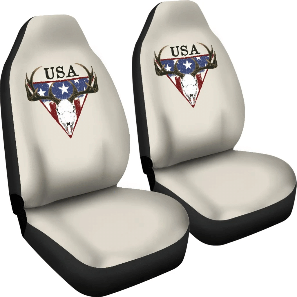 USA Deer Skull Car Seat Covers Amazing Gift Ideas T300720