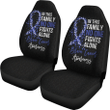 No One Fights Alone Brain Cancer Awareness Car Seat Covers H042620