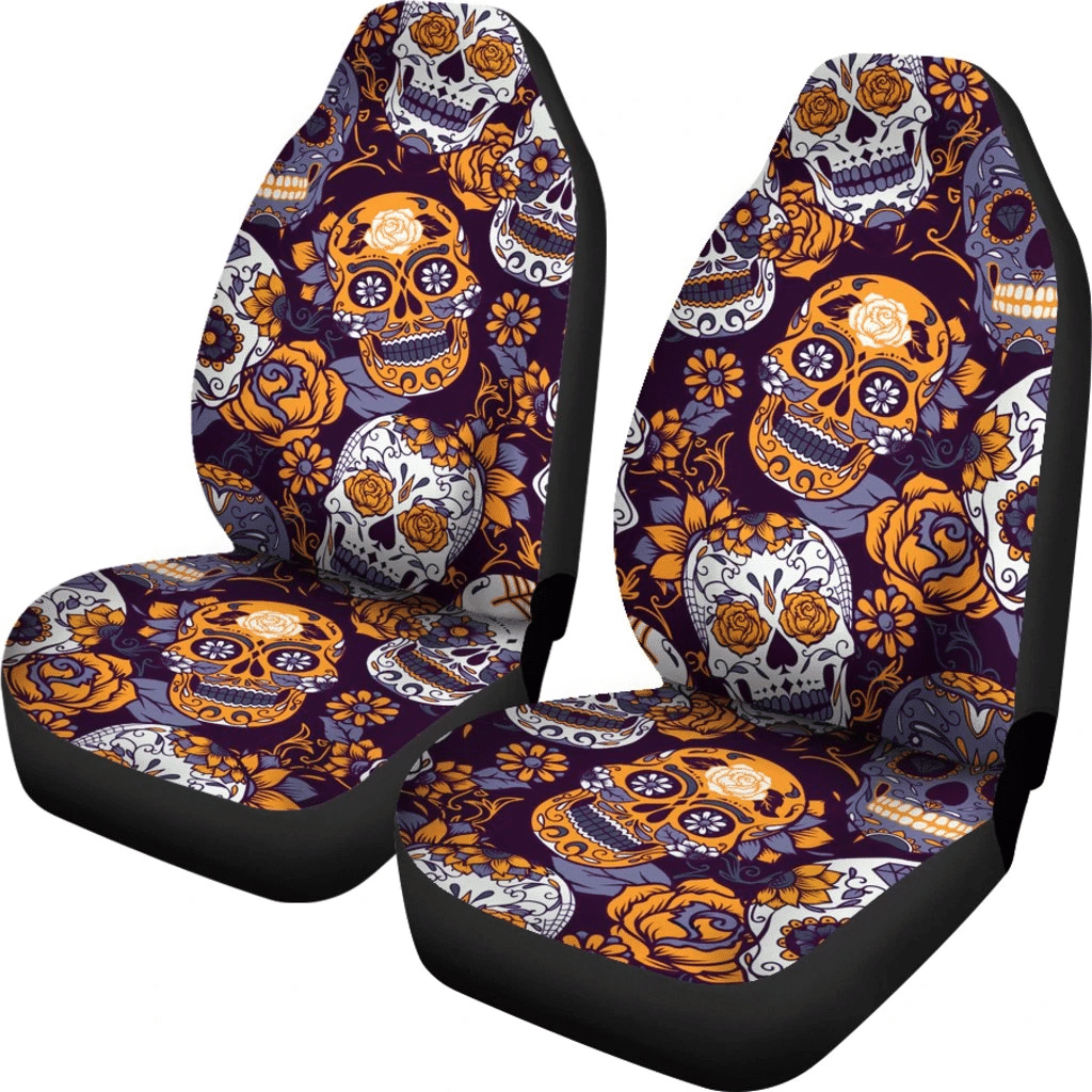 Gretta Skully Art Sugar Skull Car Seat Covers Amazing Gift T140720