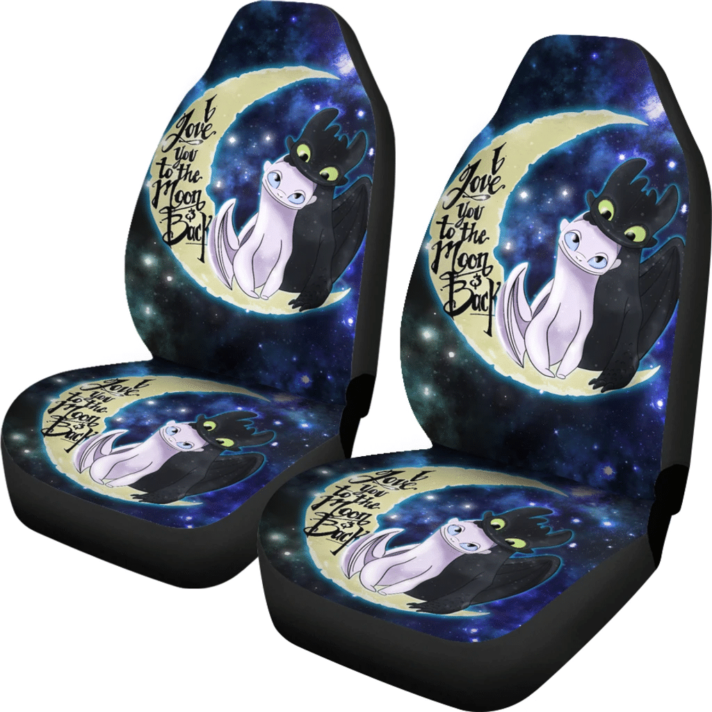 Toothless & Light Fury Car Seat Covers Cartoon Fan Gift H041420