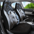Black And White Wolf Couple Animal Car Seat Covers Amazing Gift T031420