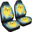 Happy Pikachu Car Seat Covers Pokemon Anime Fan Gift H200221