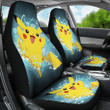 Happy Pikachu Car Seat Covers Pokemon Anime Fan Gift H200221