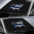 USA Thin Blue Line Flag Car Sun Shades Amazing Gift T052022