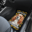 Cavalier King Charles Spaniel Dog Sunflower Car Floor Mats