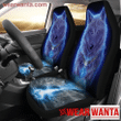 Neon White Wolf Car Seat Covers LT03 - Gear Wanta