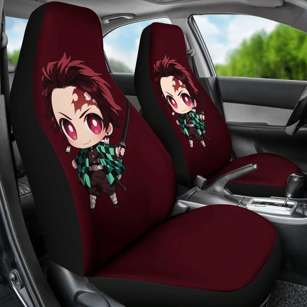 Anime Tanjiro Kamado Car Seat Covers Kimetsu No Yaiba H1222