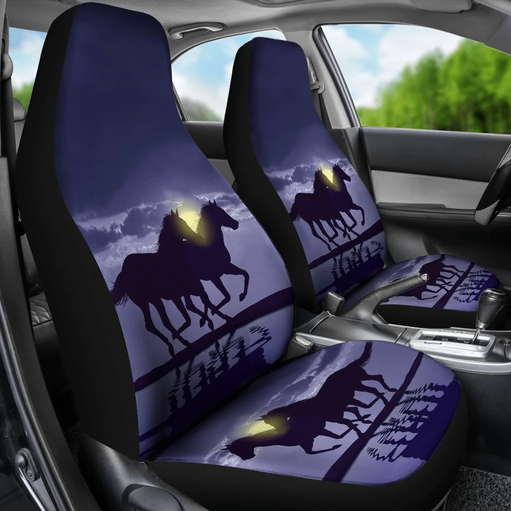 Horse Riding Shadow Car Seat Cover 191202 Covers