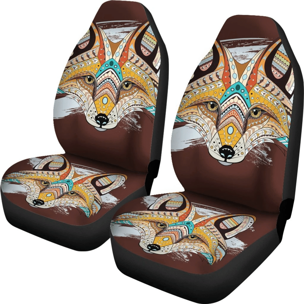 Fox Art Madala Car Seat Covers 191128