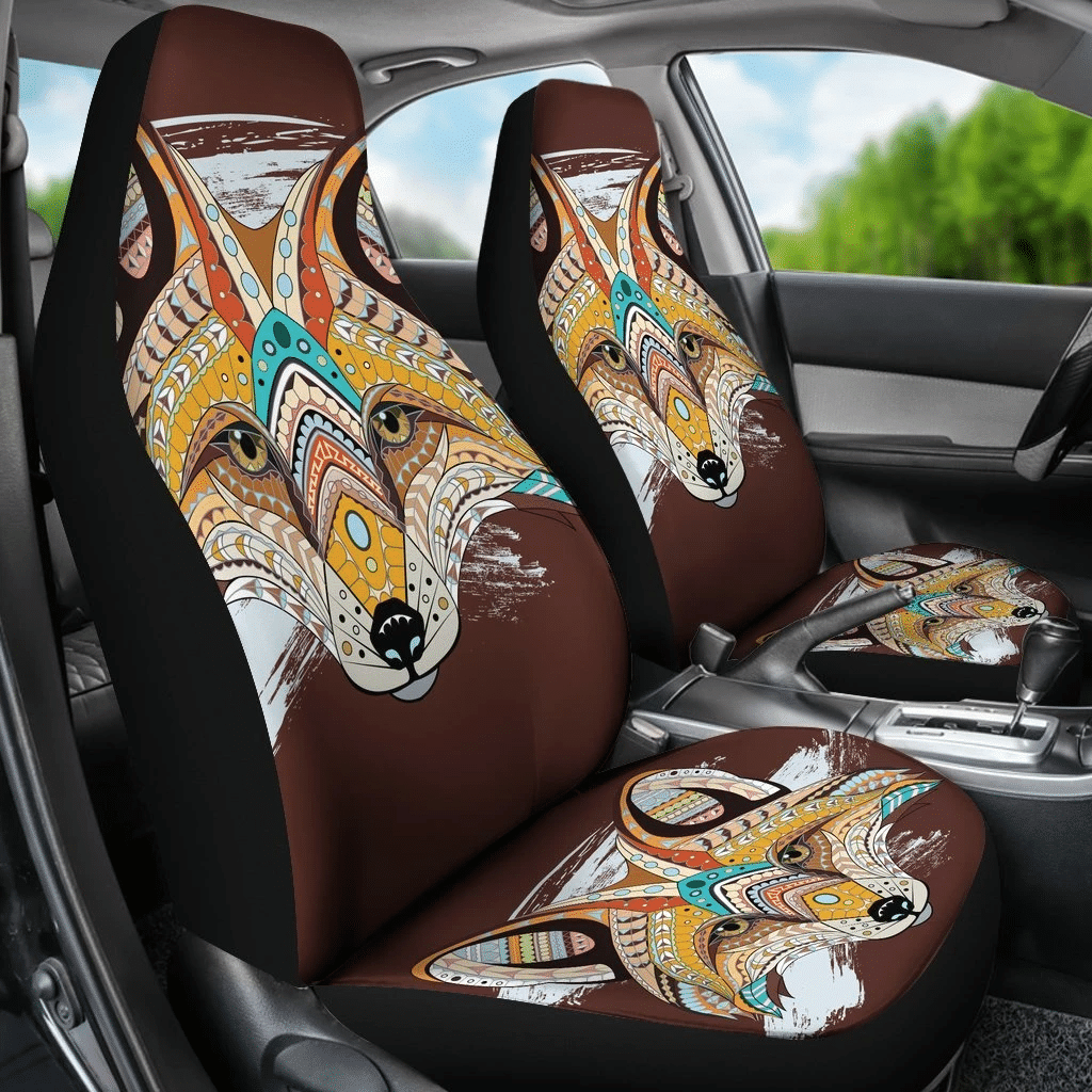 Fox Art Madala Car Seat Covers 191128