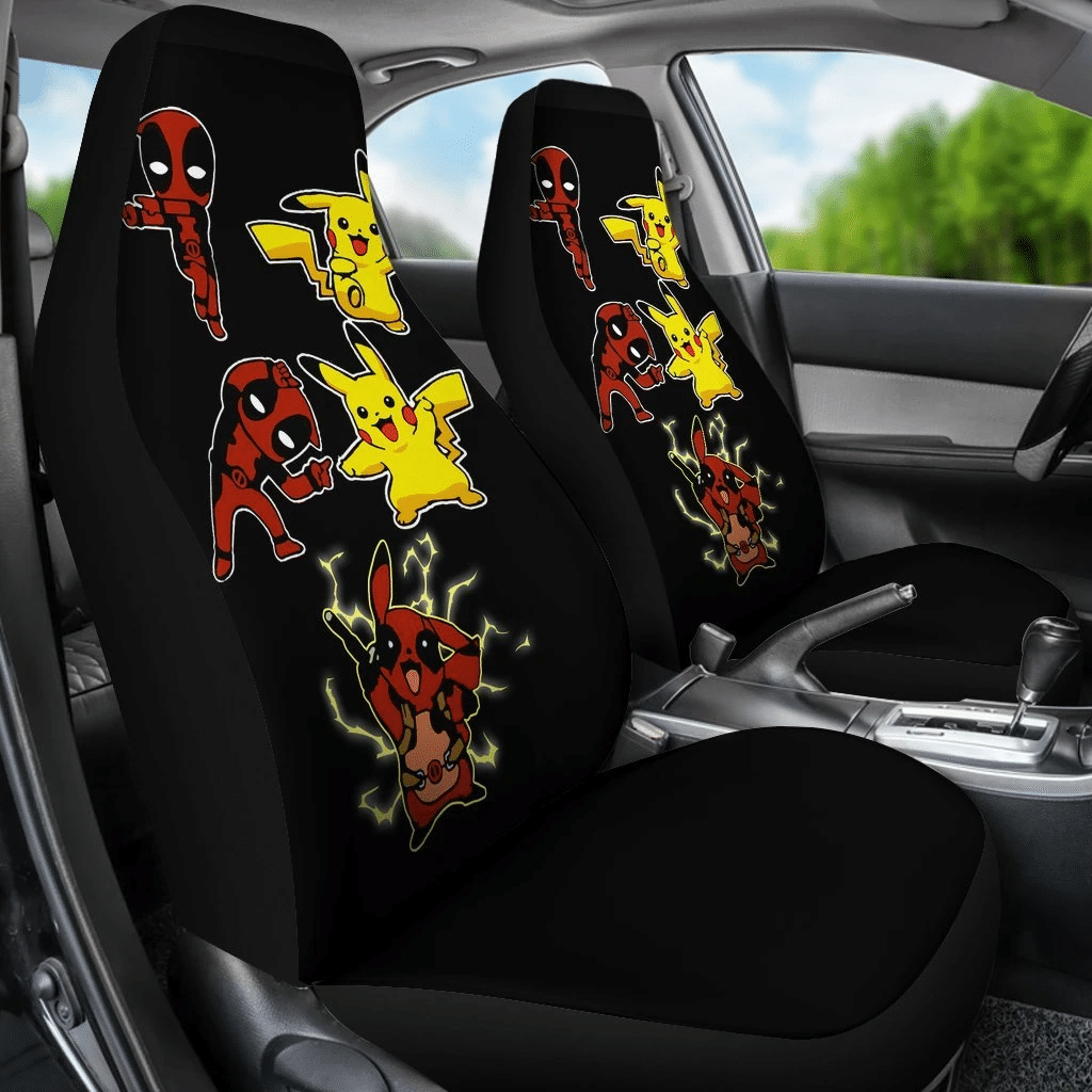 Pikapool Pikachu Deadpool Pokemon Marvel Car Seat Covers 2