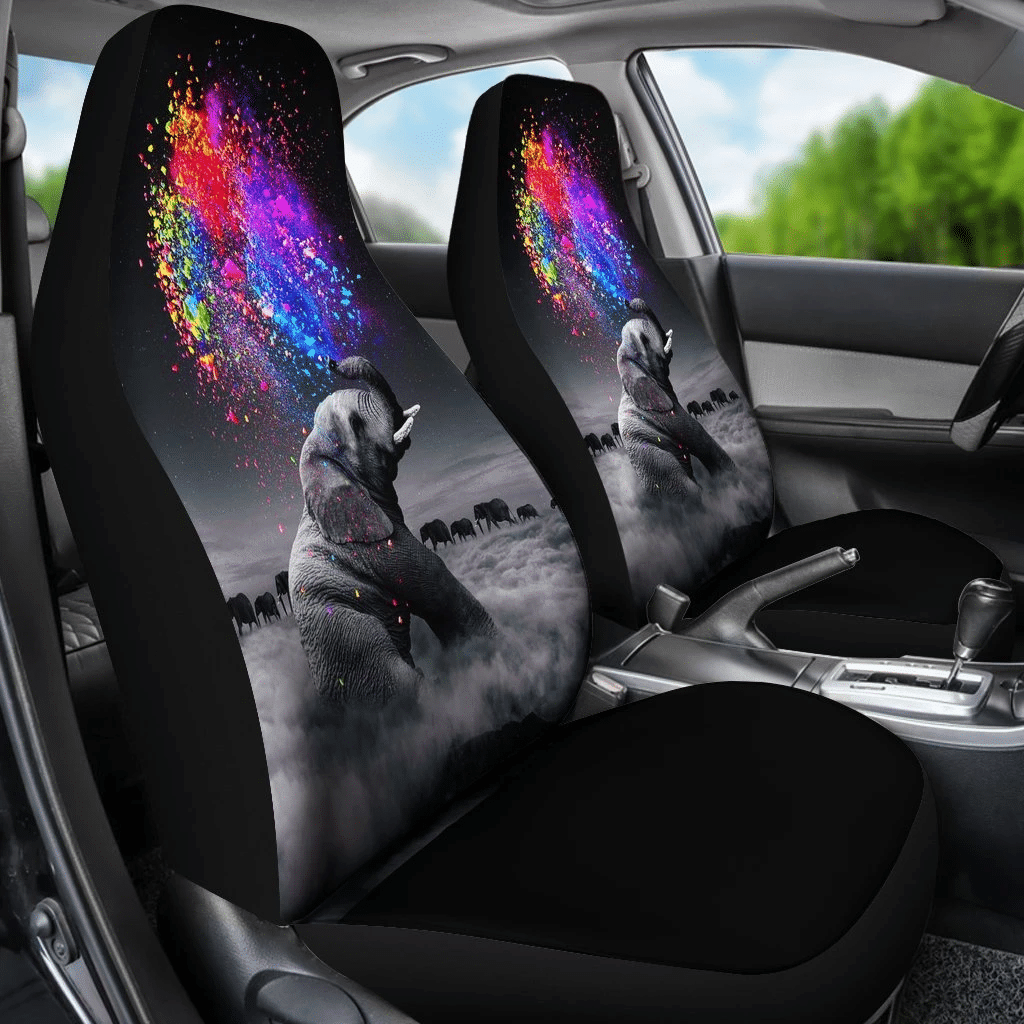 Elephant Rainbow Animal Car Seat Covers