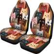 Cat Funny Friends Car Seat Covers