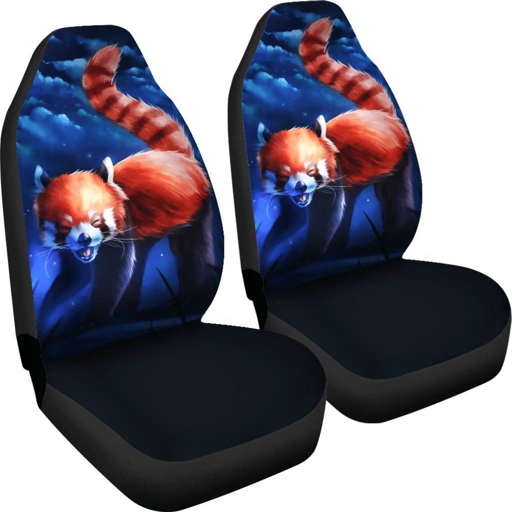 Red Raccoon Animal Car Seat Covers