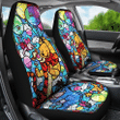 Winnie The Pooh Glass Cartoon Car Seat Covers