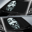 Anoymus Face Mask In Black Theme Car Auto Sunshades Auto Sun Shades
