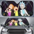 Rick And Morty Happy Car Sun Shade Auto Shades