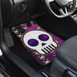 Valentine Car Floor Mats - Chibi Skull Evil Horn Monster Patterns Purple And Black Car Mats