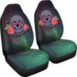 Valentine Car Seat Covers - Skull With Roses Green Galaxy Sky Skylentine Seat Covers
