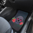 Valentine Car Floor Mats - Skull With Roses Green Galaxy Sky Skylentine Car Mats