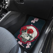 Valentine Car Floor Mats - Skull With Red Roses Love In Your Eyes Car Mats
