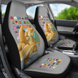 Pokemon Anime Car Seat Covers Dragonite Render With Colorful Pokeballs Seat Covers