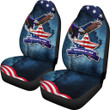 US Independence Day Eagle Standing On US Flag Star Car Seat Covers